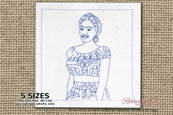 African Girl Lineart
