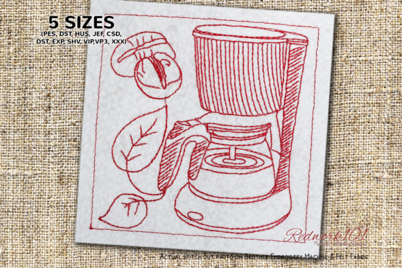 Coffee Maker Machine Embroidery Design Review