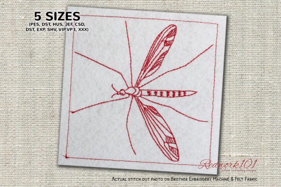 Crane Fly Redwork