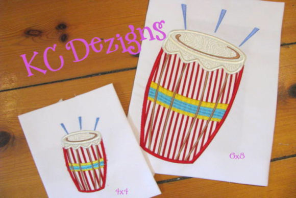 Drum Applique Embroidery Design