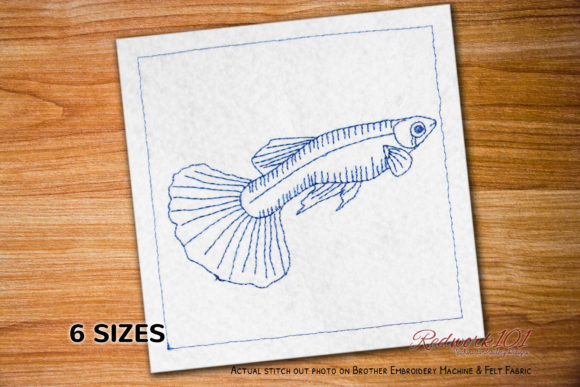 Guppy Fish Bluework