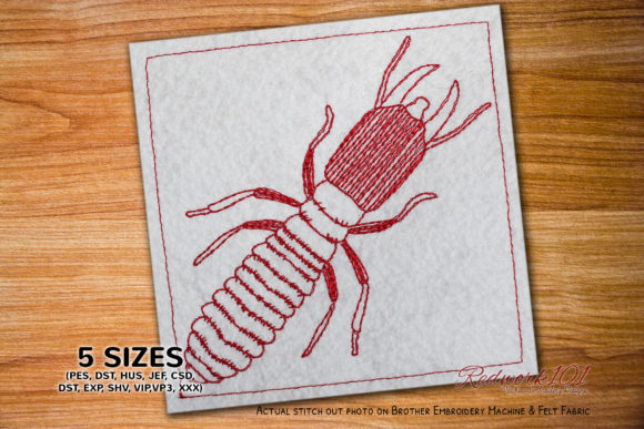 Termite Creature Redwork